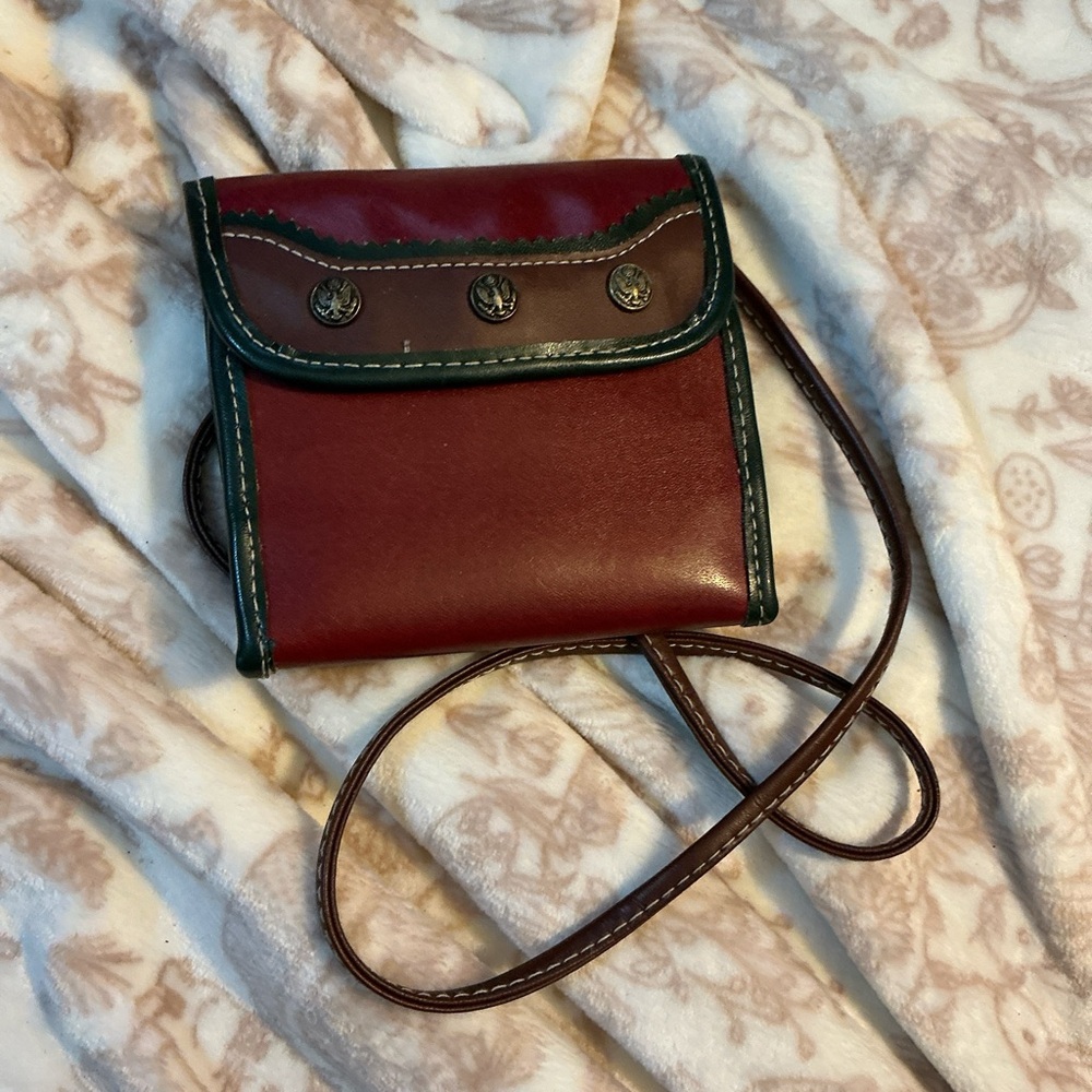 Stylish Red and Green Crossbody Bag